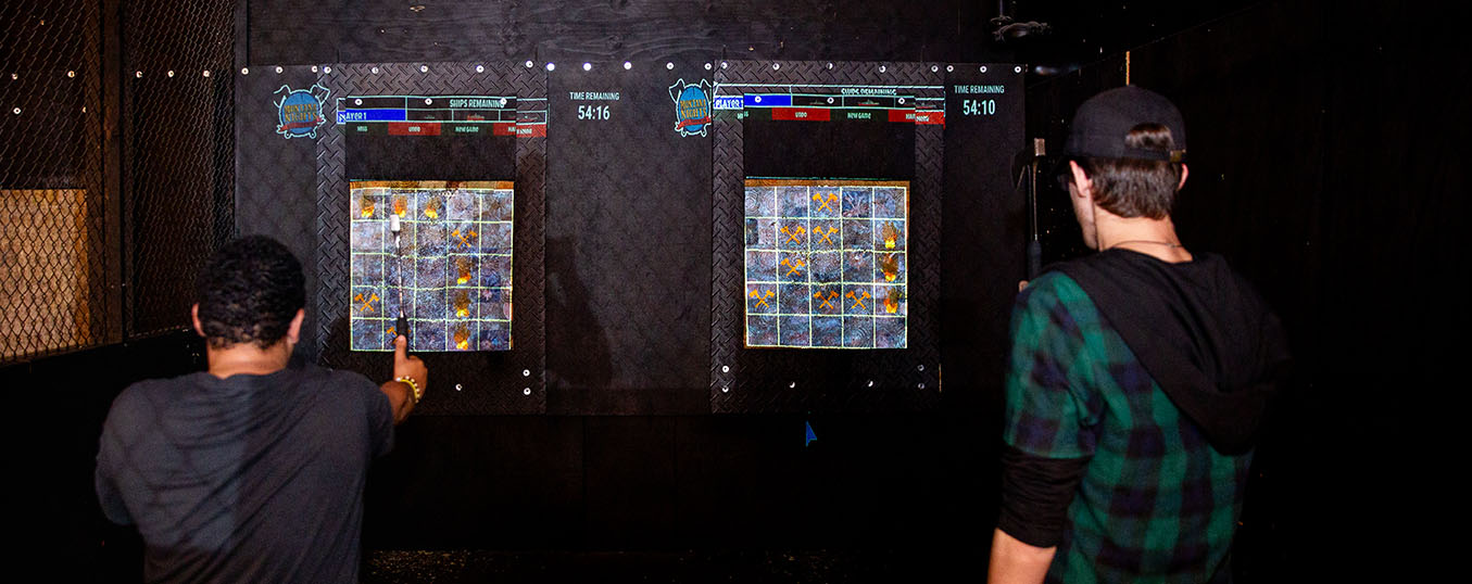 Montana Nights, Orange featuring axe lanes, lounge areas, and themed decor.